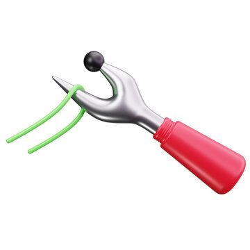 Red Handle Seam Ripper 3D Illustrations