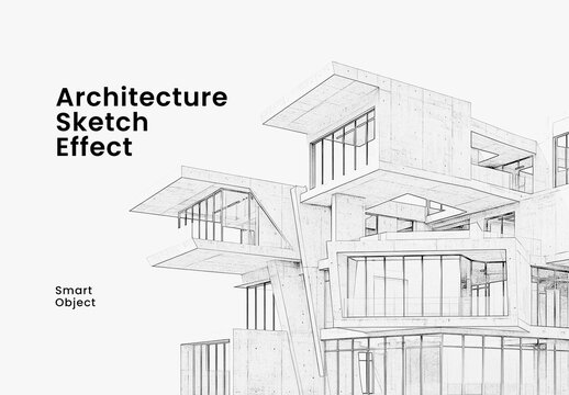 Architecture Sketch Photo Effect