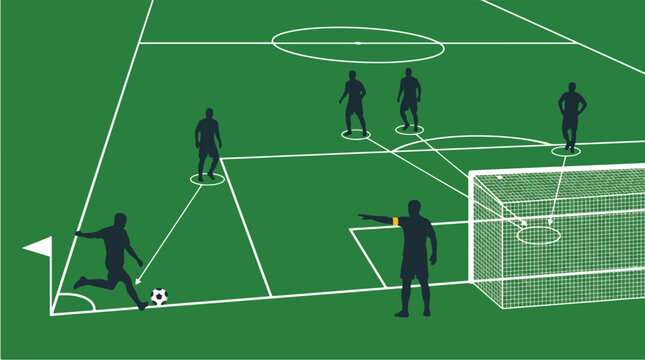 Captain Organizing Defensive Positions Before Dangerous Corner Kick
