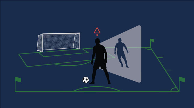 Defender Realizing Opponent Has Moved Into Dangerous Blind Spot