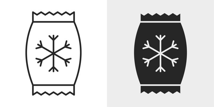 Frozen Food Icon represents preserved meals, cold storage, and food freshness.