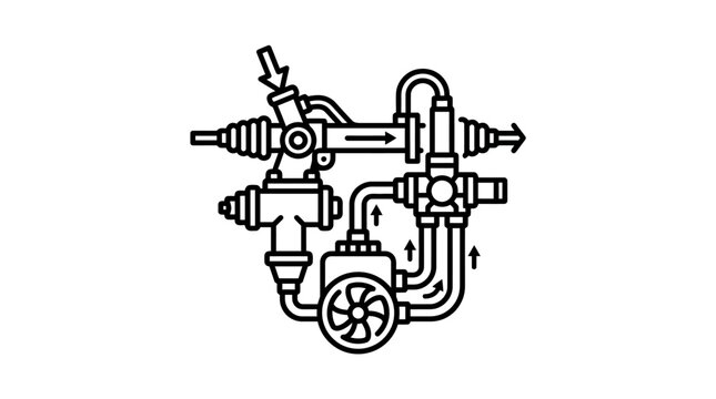 Turbocharger impeller and fluid flow technical diagram