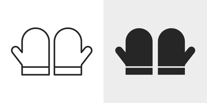 Kitchen Gloves Icon represents cooking safety, food handling, and kitchen protection.