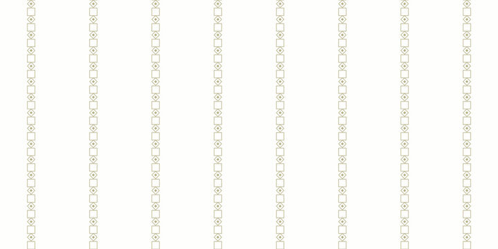 Elegant golden line vertical border pattern with squares and diamonds geometric luxury stripe seamless background