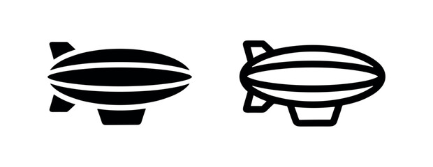 Zeppelin Blimp Airship Aircraft Icons © liubomir118809