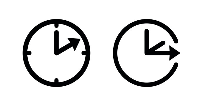 Clock and time management icons