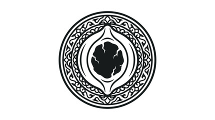 Obraz premium Intricate Ornate Mandala Symbol with Organic Center