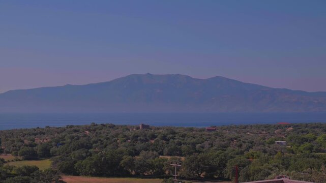 Lesvos Island View From Turkish Aegean Coastline of Assos