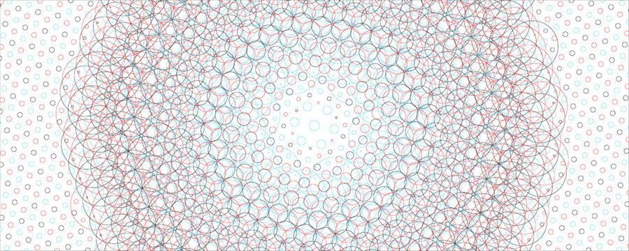 Abstract Geometric Sacred Geometry Overlapping Circle Pattern Background
