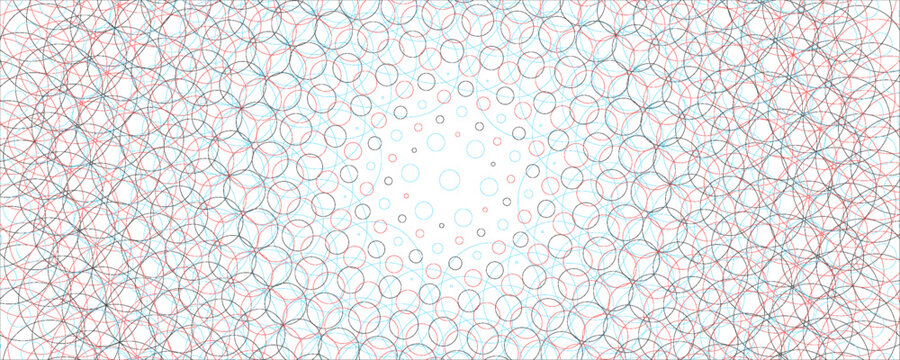Abstract Geometric Sacred Geometry Overlapping Circle Pattern Background