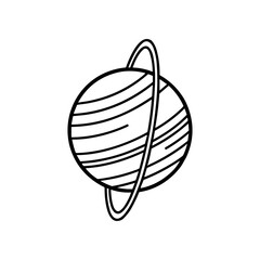 Saturn Planet with Ring System. © Fuuiss