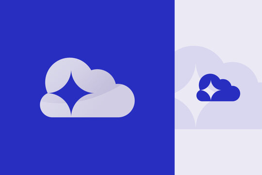 Premium Gradient Cloud Technology Logo Modern Colorful Tech Brand Identity Vector Design