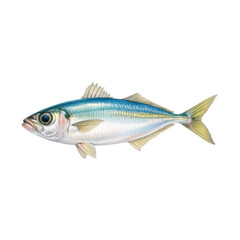 Fototapeta premium PNG Detailed mackerel fish illustration.