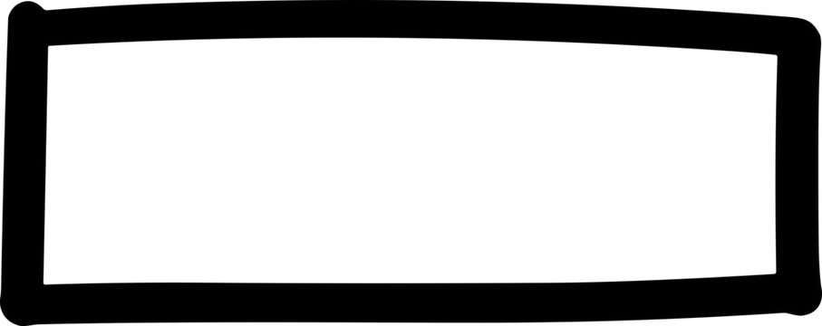 Simple hand-drawn rectangle shape with thick black outline on a white canvas