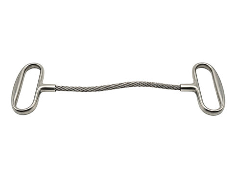 Gigli wire saw medical instrument isolated on a clean transparent background.