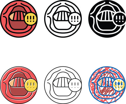 hoarseness health problem color icon vector. hoarseness health problem sign. isolated symbol pack