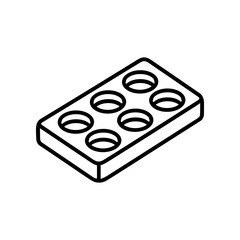 Naklejka premium Lego Brick Toy Building Block.