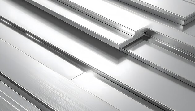 Close-up of metallic silver industrial panels.