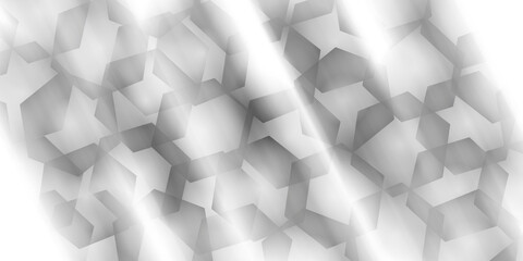 Fototapeta premium Abstract geometric background with light hexagonal pattern