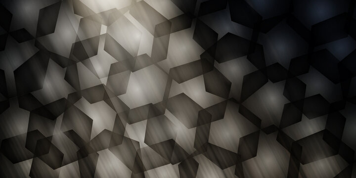 Abstract geometric background with dark hexagonal shapes