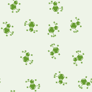 nucleic acid bases biochemistry vector glyph seamless pattern nucleic acid bases biochemistry sign illustration