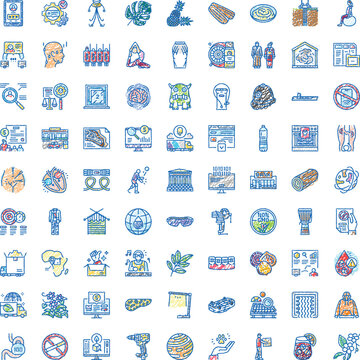 Collection of doodle sketch icons illustrating concepts across business, education, travel, health, finance, food, and abstract themes, perfect for various digital projects