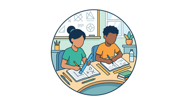 Children learning mathematics in a classroom setting