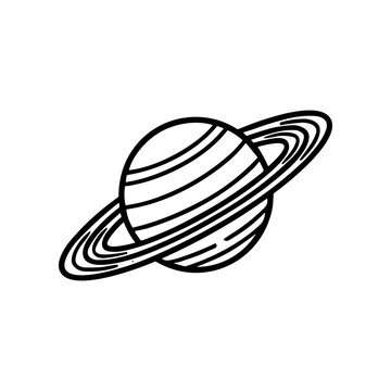 Saturn Planet with Ring System.