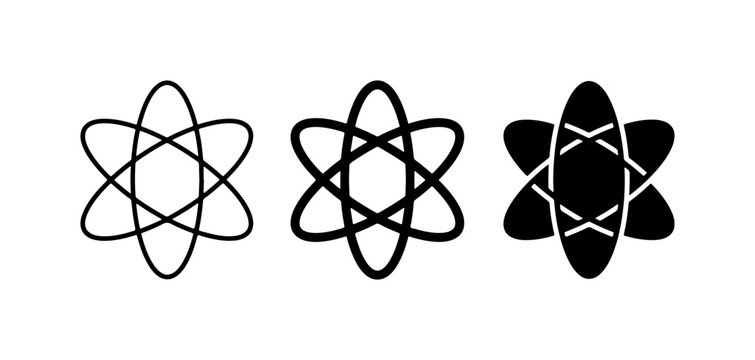 Atom Icons, Science Symbols, Molecular Structure Graphics, Atomic Orbitals