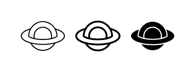Planet Icons, Space Symbols, Celestial Graphics, Cosmic Icons, Saturn Icons, Orbit Icons © Ibrahim