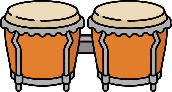orange drum set drums music instrument