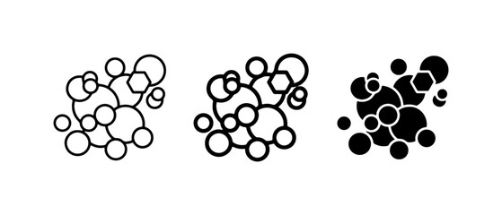Fototapeta premium Abstract Cluster Icons, Molecular Structure, Network Connections, Science, Technology