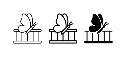 Butterfly Icons, Insect Vector Graphics, Nature Symbols, Garden Elements, Black and White Designs © Rafi