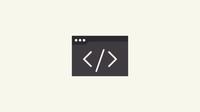 Html Security Icon Animation, Hyper Text Markup Language technology icon Animation