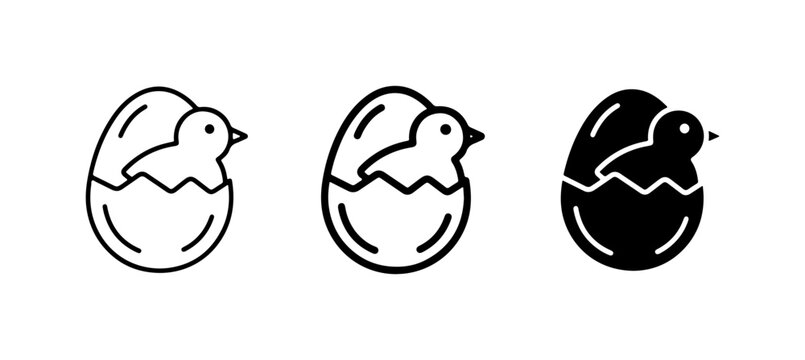 Chicks Hatching from Eggs, Easter Icons, Spring Birth, New Life Symbols