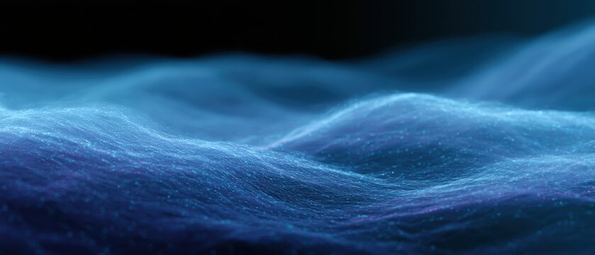 Electric data waves colliding across futuristic digital landscapes, cyber technology atmosphere