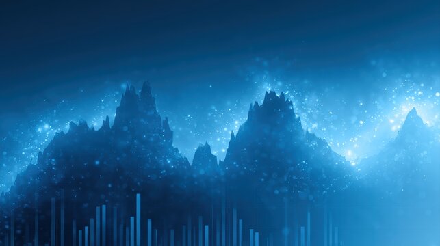 Bull market enthusiasm visualized through vibrant upward chart formations and optimistic investment symbols