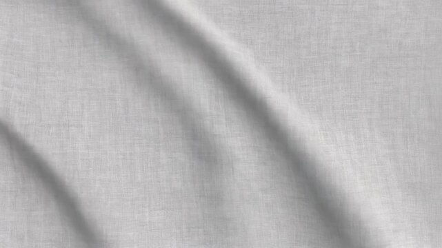 White Linen Flag Waving Slowly Showing Textured Weave for Surrender and Peace Concepts
