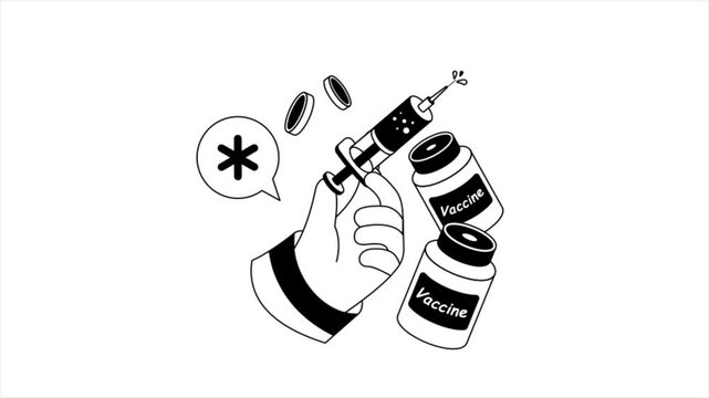 Cancer Vaccine Black and White MP4 Animation 