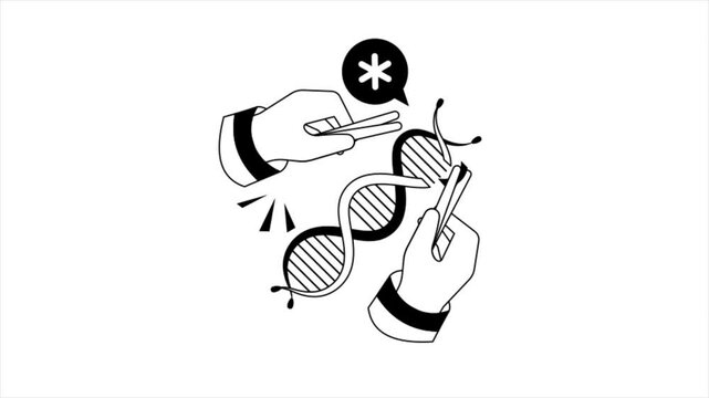 Genetic Mutations Black and White MP4 Animation 