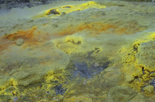 Sulfur vapor, Vulcano Island, Aeolian Islands, Italy