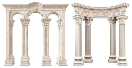 Naklejka premium PNG Elegant classical architectural columns on transparent background