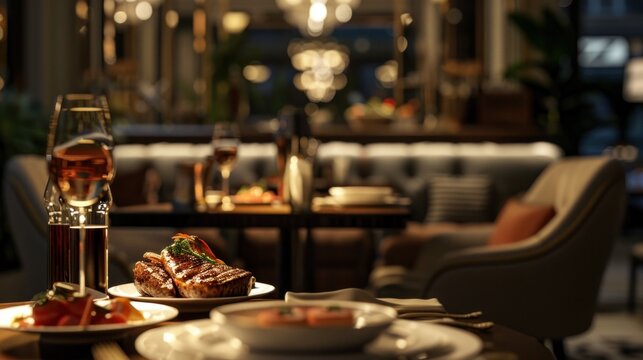 Fine dining experience restaurant meal