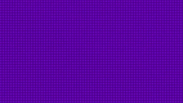 Purple halftone dot pattern motion graphic loop with rhythmic pulsing circular animation.