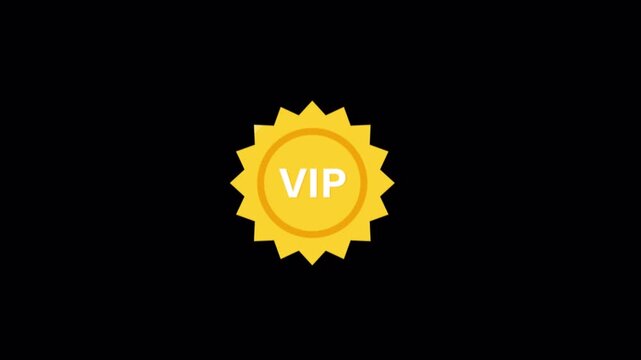 Animated Gold VIP Badge Video - Transparent