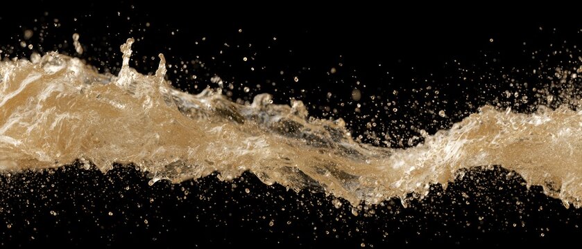Golden champagne splash explosion, celebration luxury atmosphere, sparkling liquid reflections