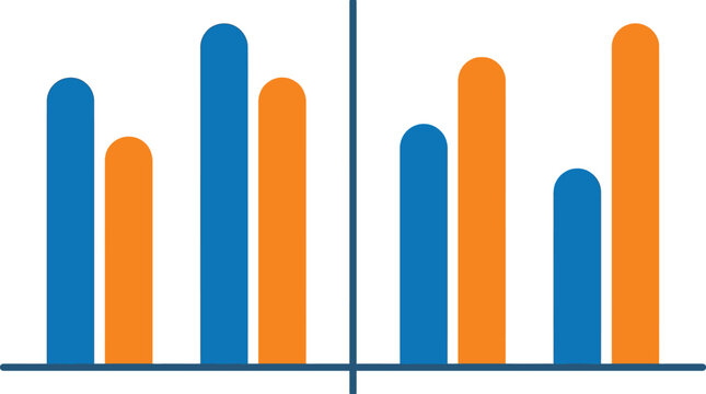 Bar chart illustrates a comparative evaluation of dual metrics side by side for simple analysis.
