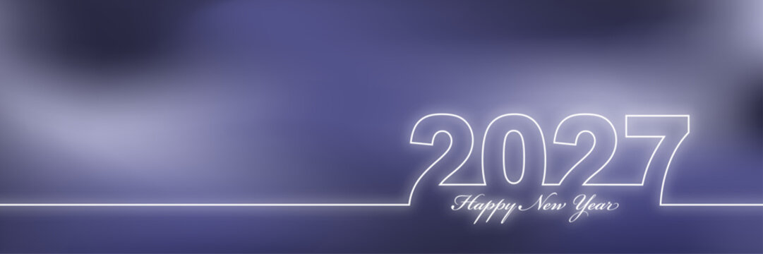 Happy New Year 2027 Greeting Card, Banner, Background