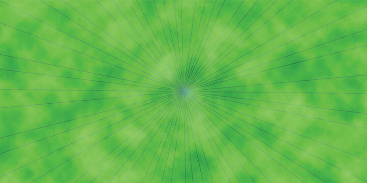 Handmade retro vintage light skin deep gren grain screen sunburst ray abstract background.Bright green rays sunburst vector background