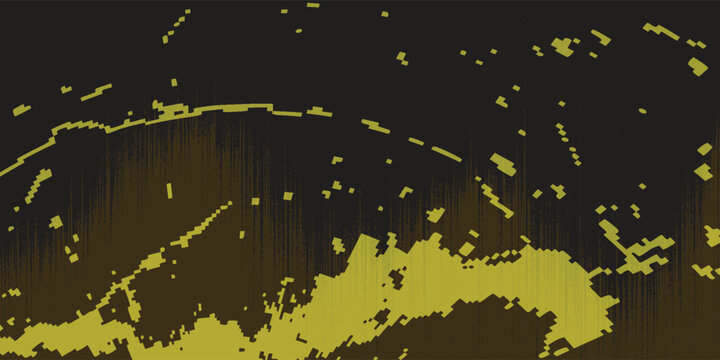 Vector grunge texture. Black and yellow grunge texture in the form of splashes on paper or a yellow background. Black and white painting with a white background with a black splotch pattern